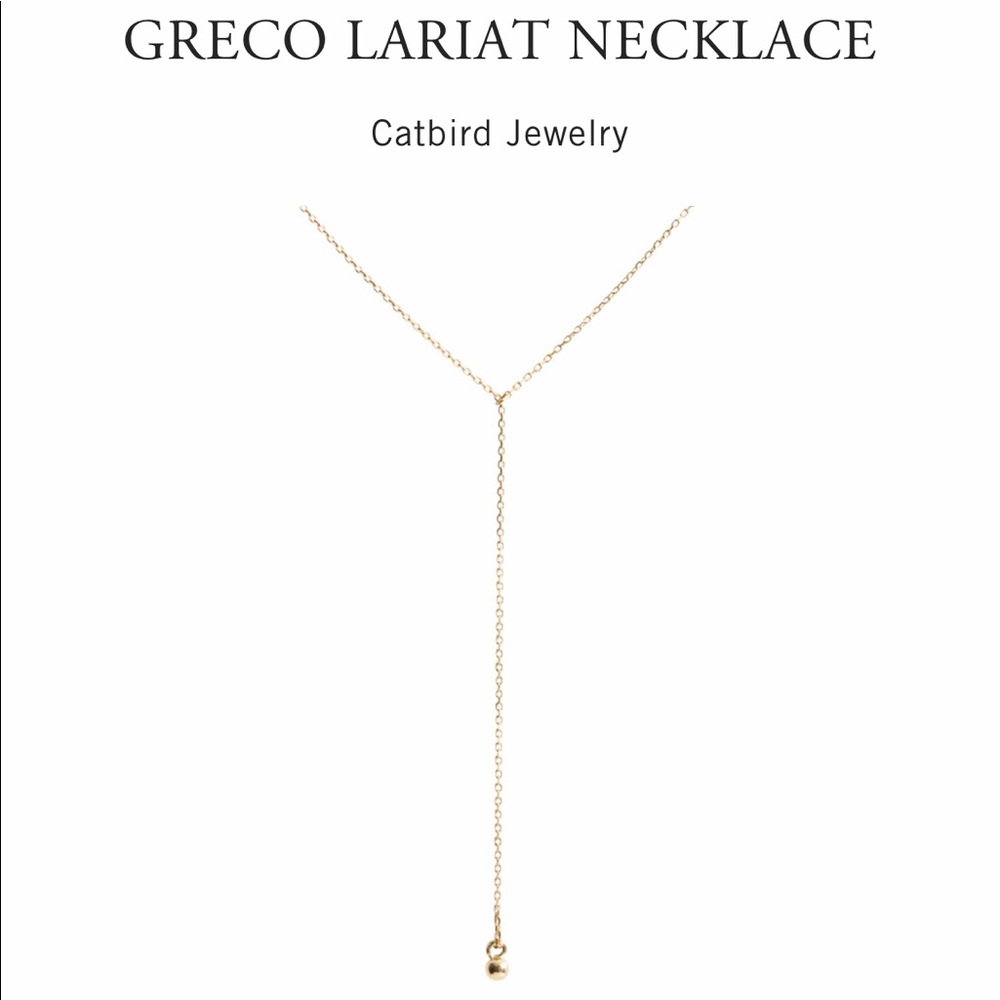 CATBIRD Greco Lariat 14k Gold Necklace